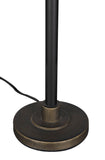 Lighthouse Lamp LAMP793 Matte Black with Antique Brass Accents Noir