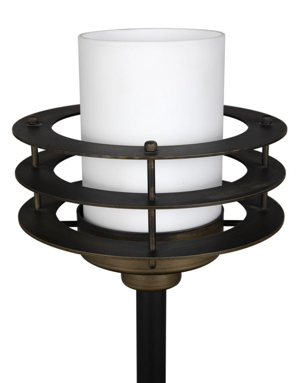Noir Lighthouse Lamp - Coastal-Inspired Design with Frosted Glass Shade for Elegant Ambient Lighting LAMP793