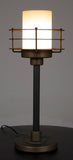 Lighthouse Lamp LAMP793 Matte Black with Antique Brass Accents Noir