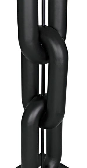 Noir Alcatraz Floor Lamp with Silk Shade - Timeless Black Design for Living Rooms & Office Ambiance LAMP794SH