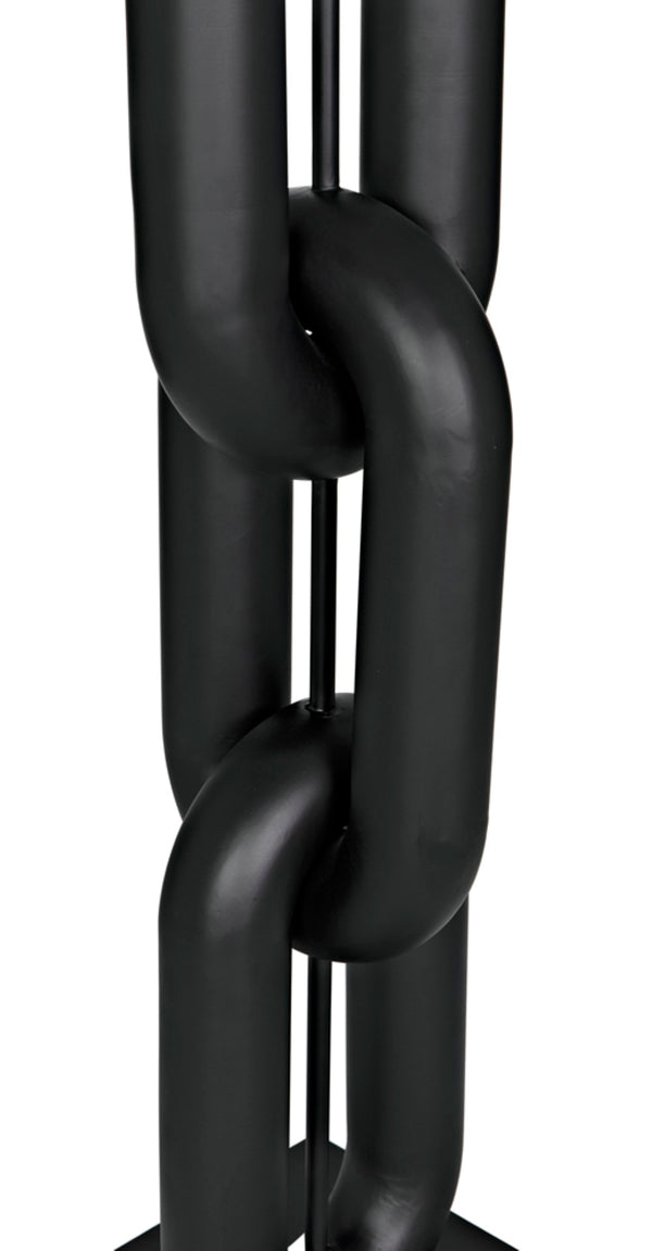 Noir Alcatraz Floor Lamp with Silk Shade - Timeless Black Design for Living Rooms & Office Ambiance LAMP794SH