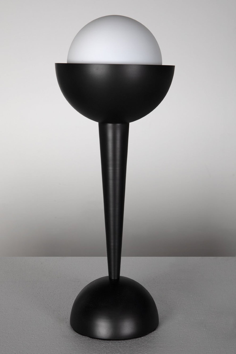 Noir Sunday Morning Lamp - Minimalist Matte Black Table Lamp with Frosted Glass Shade for Warm Ambience LAMP798MTB