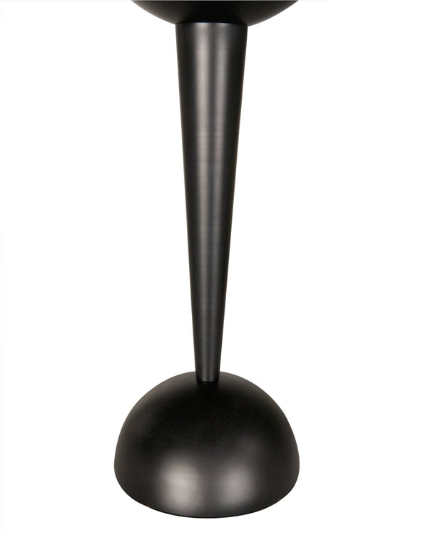 Noir Sunday Morning Lamp - Minimalist Matte Black Table Lamp with Frosted Glass Shade for Warm Ambience LAMP798MTB