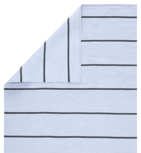 Jaipur Living Jaipur Living Corbina Flatweave Recycled Pet Stripe Rug for Indoor Outdoor Spaces Light Blue 2'X3' RUG143114