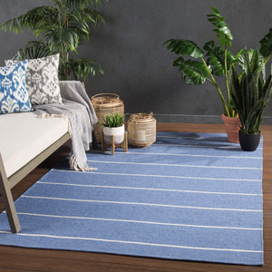 Jaipur Living Jaipur Living Corbina Flatweave Recycled Pet Stripe Rug for Indoor Outdoor Spaces Blue 5'X8' RUG143123