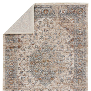 Jaipur Living Lark Heir Lar01 Powerloomed Machinemade 100% Polyester Traditional Medallion Indoor Rug Tan, Blue 100% Polyester Rug155266