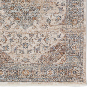 Jaipur Living Lark Heir Lar01 Powerloomed Machinemade 100% Polyester Traditional Medallion Indoor Rug Tan, Blue 100% Polyester Rug155266
