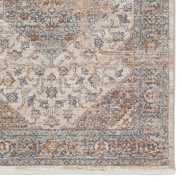 Jaipur Living Lark Heir Lar01 Powerloomed Machinemade 100% Polyester Traditional Medallion Indoor Rug Tan, Blue 100% Polyester Rug155266