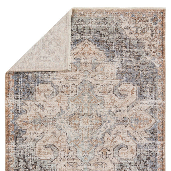 Jaipur Living Lark Lynette Lar03 Powerloomed Machinemade 100% Polyester Traditional Medallion Indoor Rug Tan, Blue 100% Polyester Rug155279