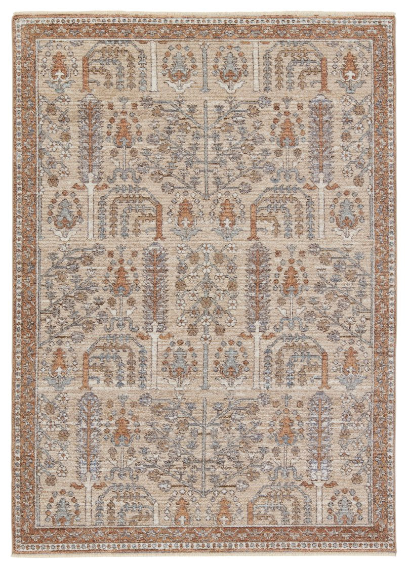 Jaipur Living Lark Regard Lar05 Powerloomed Machinemade 100% Polyester Traditional Floral Indoor Rug Tan, Bronze 100% Polyester Rug155292