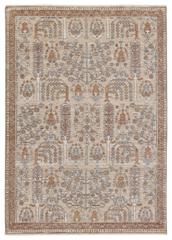 Jaipur Living Lark Regard Lar05 Powerloomed Machinemade 100% Polyester Traditional Floral Indoor Rug Tan, Bronze 100% Polyester Rug155292