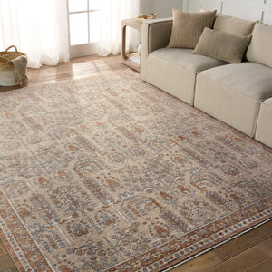 Jaipur Living Lark Regard Lar05 Powerloomed Machinemade 100% Polyester Traditional Floral Indoor Rug Tan, Bronze 100% Polyester Rug155292