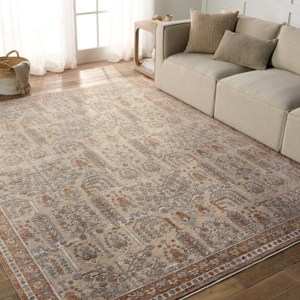 Jaipur Living Lark Regard Lar05 Powerloomed Machinemade 100% Polyester Traditional Floral Indoor Rug Tan, Bronze 100% Polyester Rug155292