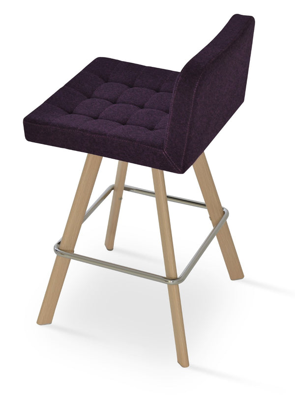 Soho Concept Corona Wood Full Upholstered Barstools & Counterstools - Elegant Design, Durable Fabrics, 10-year Warranty Natural  Soho-concept-dining-chair-08887