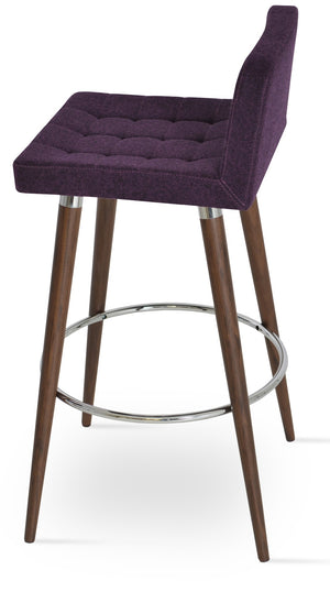 Soho Concept Capri Wood Chair Barstools & Counterstools | Durable Camira Boucle Fabric, 10-year Guarantee, Walnut Walnut  Soho-concept-dining-chair-06917