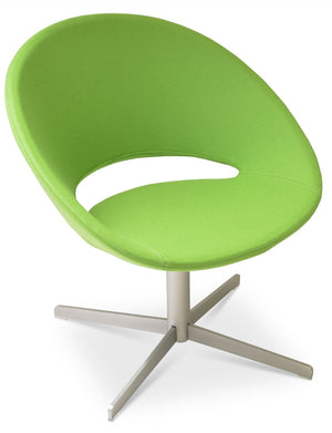 Soho Concept Crescent Large Seat Lounge Swivel Chair – Stylish Camira Wool, 5-year Guarantee, 350 Lbs Capacity   Soho-concept-dining-chair-04498