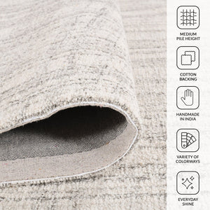 Amer Rugs Laurel Farmhouse Plaid Hand-tufted Wool Area Rug – Elegant Soft Texture For Timeless Home Decor Ivory Wool Lau10203