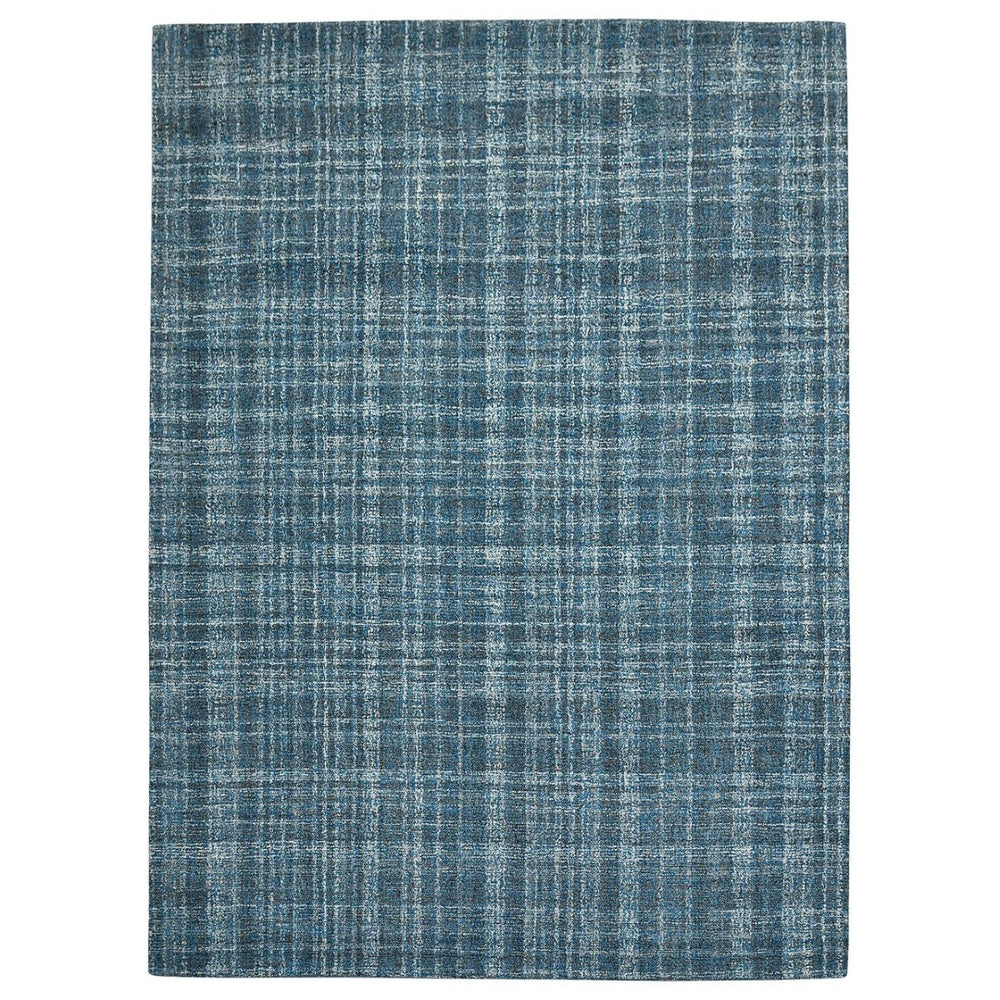 Amer Rugs Laurel Farmhouse Plaid Hand-tufted Wool Area Rug – Elegant Soft Texture For Timeless Home Decor Turquoise Blue Wool Lau20203