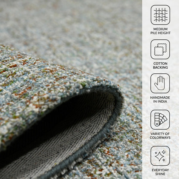 Amer Rugs Laurel Farmhouse Plaid Hand-tufted Wool Area Rug – Elegant Soft Texture For Timeless Home Decor Blue Spruce Wool Lau220203