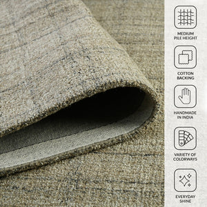 Amer Rugs Laurel Farmhouse Plaid Hand-tufted Wool Area Rug – Elegant Soft Texture For Timeless Home Decor Camel Wool Lau40203