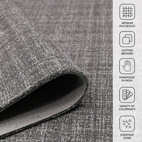 Amer Rugs Laurel Farmhouse Plaid Hand-tufted Wool Area Rug – Elegant Soft Texture For Timeless Home Decor Graphite Wool Lau50203