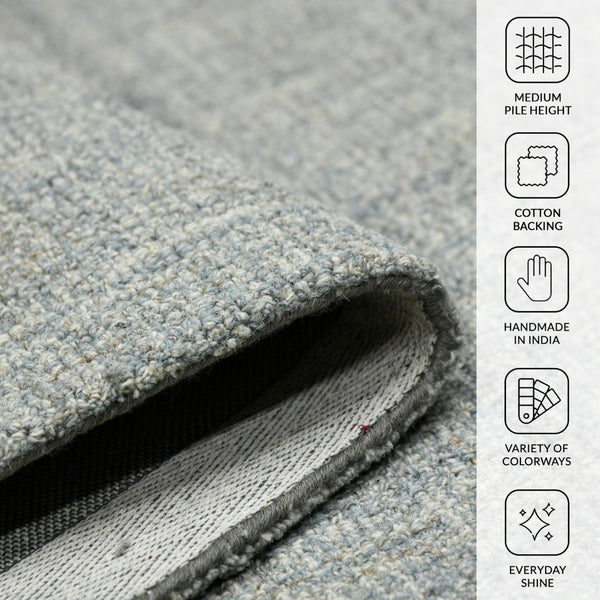 Amer Rugs Laurel Farmhouse Plaid Hand-tufted Wool Area Rug – Elegant Soft Texture For Timeless Home Decor Sea Blue Wool Lau60203