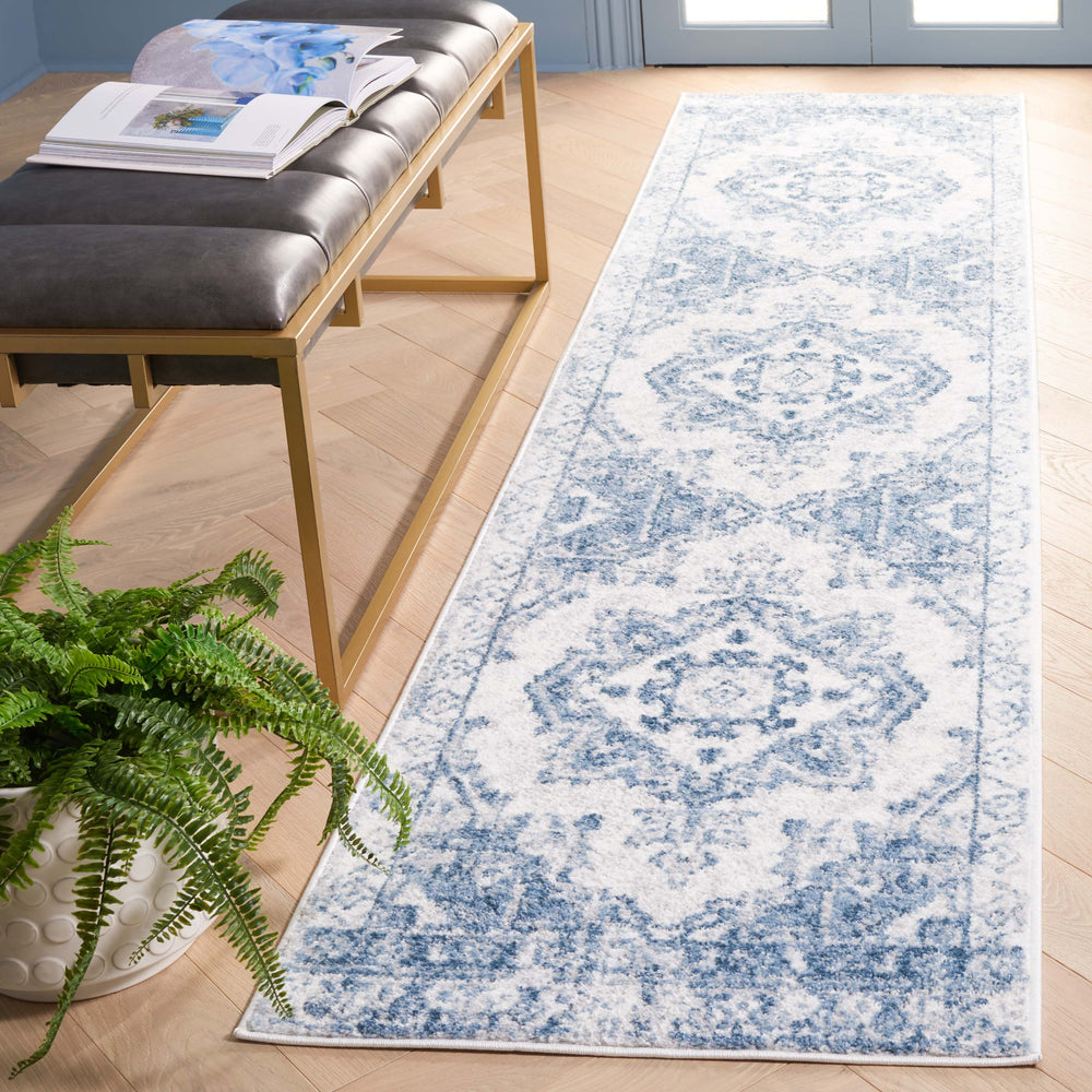 Safavieh Layla Transitional Area Rug - Luxurious Turkish Design With Timeless Elegance For Home Decor Ivory Grey ,Blue 78% Polypropylene,14% Jute,8% Latex Lay100a-10