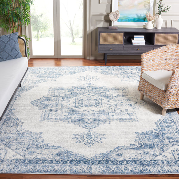 Safavieh Layla Transitional Area Rug - Luxurious Turkish Design With Timeless Elegance For Home Decor Ivory Grey ,Blue 78% Polypropylene,14% Jute,8% Latex Lay100a-10