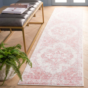 Safavieh Layla Transitional Area Rug - Elegant Power-loomed Design For Hallways, Durable And Stylish Accent Piece Ivory Grey ,Pink 78% Polypropylene,14% Jute,8% Latex Lay104u-8sq