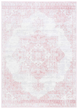 Safavieh Layla Transitional Area Rug - Elegant Power-loomed Design For Hallways, Durable And Stylish Accent Piece Ivory Grey ,Pink 78% Polypropylene,14% Jute,8% Latex Lay104u-8sq