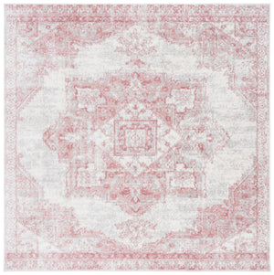 Safavieh Layla Transitional Area Rug - Elegant Power-loomed Design For Hallways, Durable And Stylish Accent Piece Ivory Grey ,Pink 78% Polypropylene,14% Jute,8% Latex Lay104u-8sq
