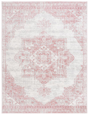 Safavieh Layla Transitional Area Rug - Elegant Power-loomed Design For Hallways, Durable And Stylish Accent Piece Ivory Grey ,Pink 78% Polypropylene,14% Jute,8% Latex Lay104u-8sq