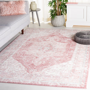 Safavieh Layla Area Rug In Elegant Transitional Style - Luxurious Comfort And Timeless Design For Any Room Ivory Grey ,Pink 78% Polypropylene,14% Jute,8% Latex Lay108u-27