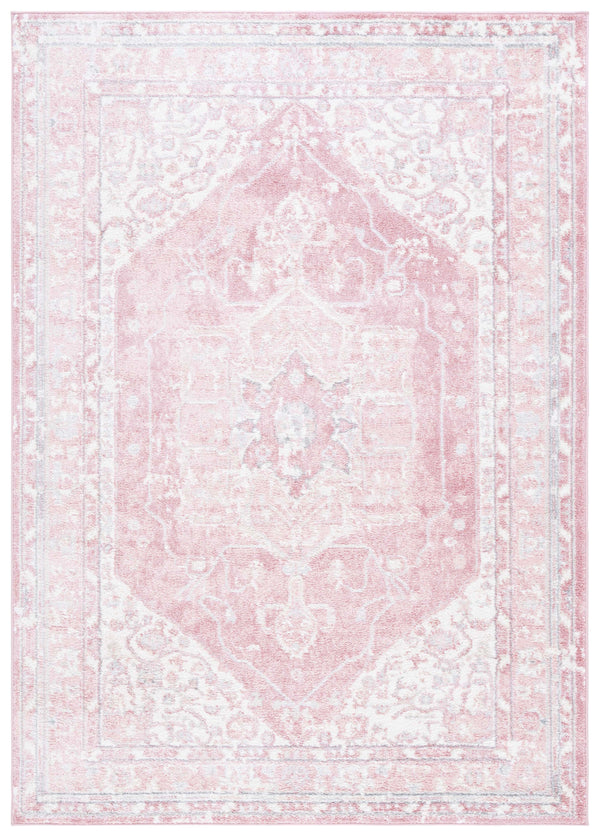 Safavieh Layla Area Rug In Elegant Transitional Style - Luxurious Comfort And Timeless Design For Any Room Ivory Grey ,Pink 78% Polypropylene,14% Jute,8% Latex Lay108u-27