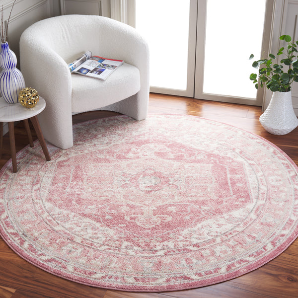 Safavieh Layla Area Rug In Elegant Transitional Style - Luxurious Comfort And Timeless Design For Any Room Ivory Grey ,Pink 78% Polypropylene,14% Jute,8% Latex Lay108u-27