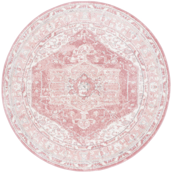 Safavieh Layla Area Rug In Elegant Transitional Style - Luxurious Comfort And Timeless Design For Any Room Ivory Grey ,Pink 78% Polypropylene,14% Jute,8% Latex Lay108u-27