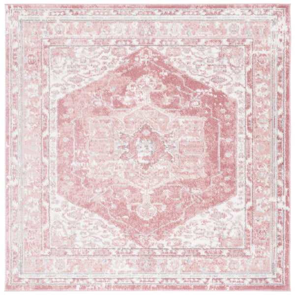 Safavieh Layla Area Rug In Elegant Transitional Style - Luxurious Comfort And Timeless Design For Any Room Ivory Grey ,Pink 78% Polypropylene,14% Jute,8% Latex Lay108u-27