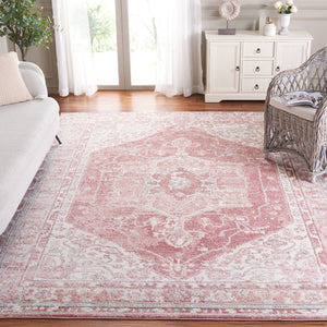 Safavieh Layla Area Rug In Elegant Transitional Style - Luxurious Comfort And Timeless Design For Any Room Ivory Grey ,Pink 78% Polypropylene,14% Jute,8% Latex Lay108u-27