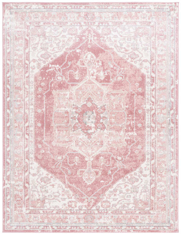 Safavieh Layla Area Rug In Elegant Transitional Style - Luxurious Comfort And Timeless Design For Any Room Ivory Grey ,Pink 78% Polypropylene,14% Jute,8% Latex Lay108u-27