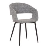 Jocelyn Black Steel/Fabric/Plywood Polyester Dining Chair