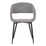 Jocelyn Black Steel/Fabric/Plywood Polyester Dining Chair