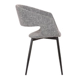 Jocelyn Black Steel/Fabric/Plywood Polyester Dining Chair