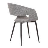 Jocelyn Black Steel/Fabric/Plywood Polyester Dining Chair