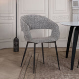 Jocelyn Black Steel/Fabric/Plywood Polyester Dining Chair