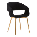 Jocelyn Gold Steel/Fabric/Plywood Polyester Dining Chair