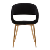 Jocelyn Gold Steel/Fabric/Plywood Polyester Dining Chair