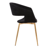 Jocelyn Gold Steel/Fabric/Plywood Polyester Dining Chair