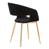 Jocelyn Gold Steel/Fabric/Plywood Polyester Dining Chair