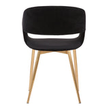 Jocelyn Gold Steel/Fabric/Plywood Polyester Dining Chair