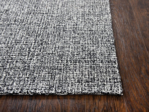 Alora Decor London Gray Round Rug Hand-Tufted Wool Charcoal Tweed Texture Plush Durable Modern Anchor Decor 10' x 10' LONLD1000063710RD